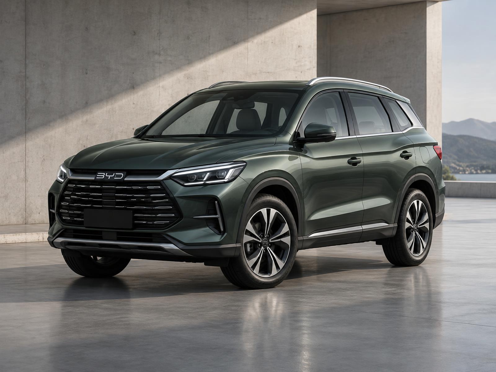 Graphite green BYD Song Pro DM-i plug-in hybrid SUV
